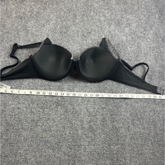 PINK by Victoria’s Secret Shimmer Push-Up Bikini Top NWT Black/Silver size: XL - Picture 10 of 10